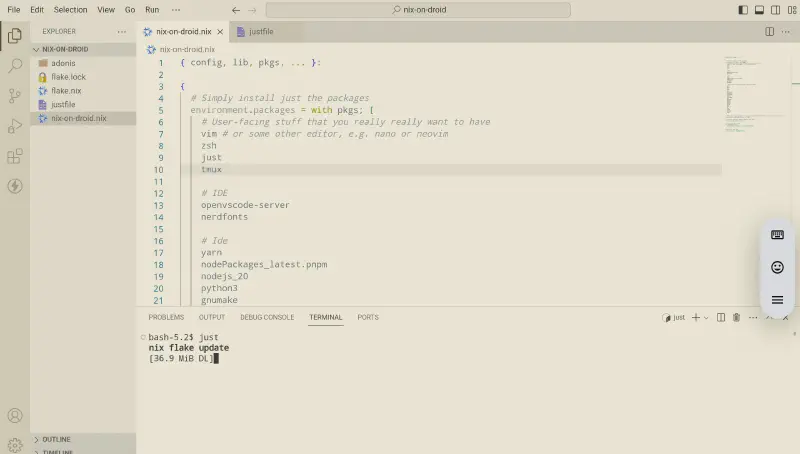 Vscode en pleine action
