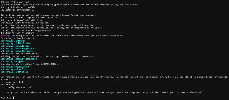 Installation terminée